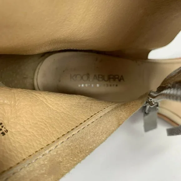 Koolaburra Piaz II Fringe Leather Open Toe Sandals Heron Gray Shoes Women’s Sz 7 - Picture 6 of 10